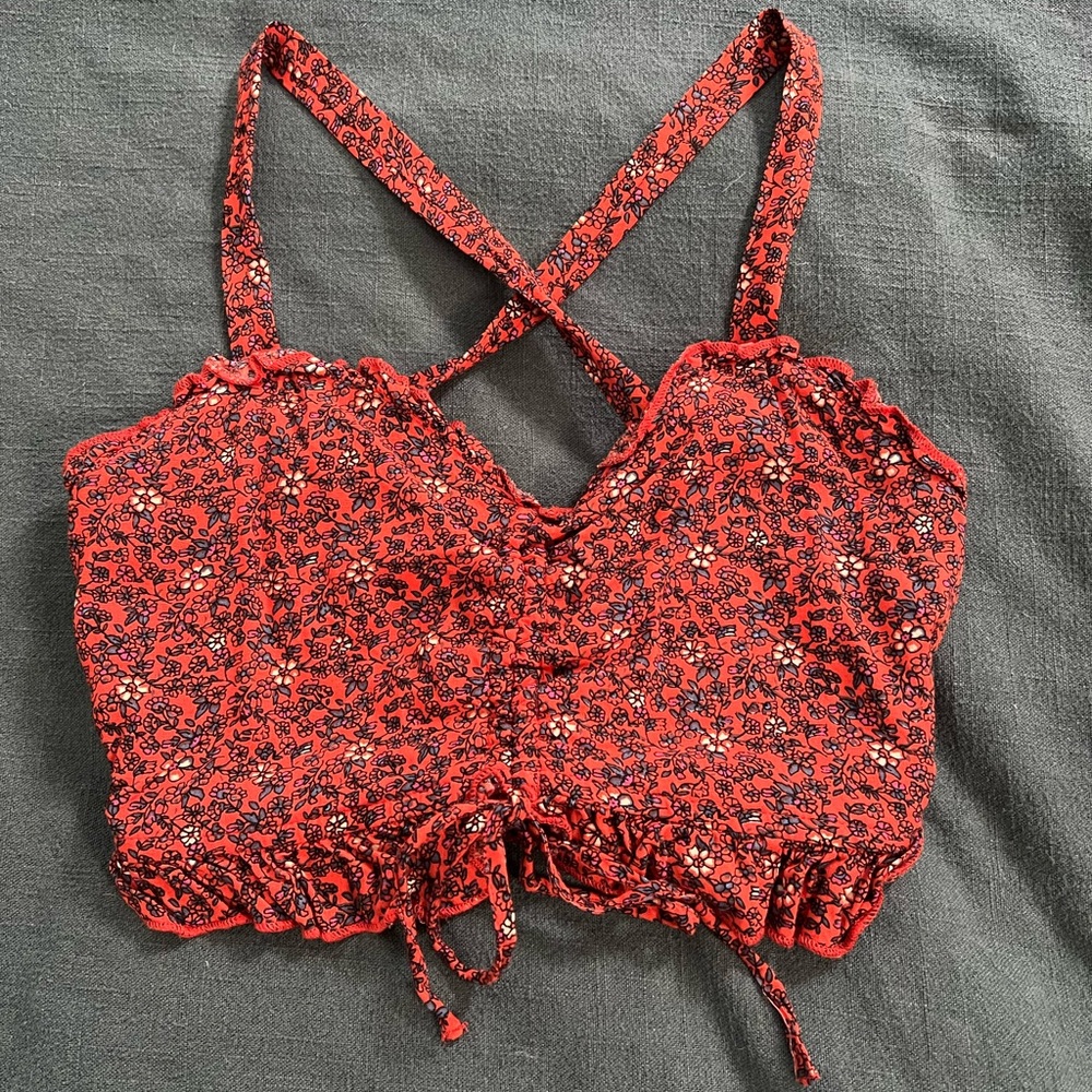 Floral Red Women's Top